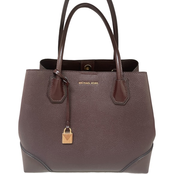 Michael Kors Handbags - Michael Kors Mercer Gallery three pocket (one zipped) medium tote. Burgandy EEUC